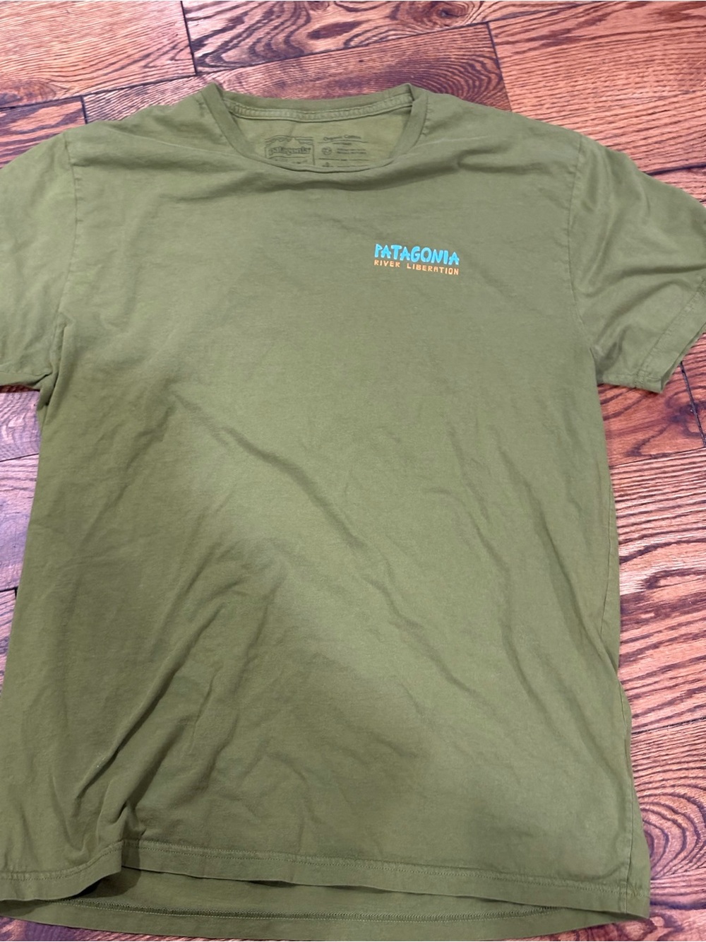 Patagonia Olive Green Short-Sleeve Logo Tee